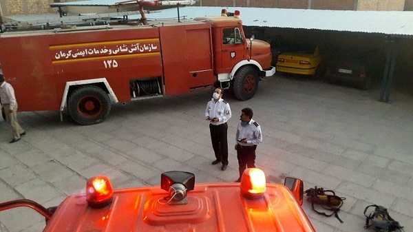 انجام 123 مورد عملیات اطفاء حریق توسط آتش‌نشانی کرمان