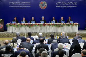 کنفرانس روسای مجالس ایران، افغانستان، پاکستان، ترکیه، چین و روسیه با حضور حسن روحانی