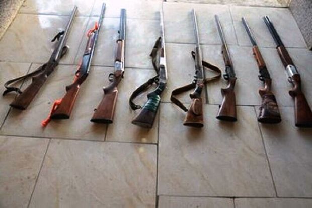 توقیف هشت قبضه اسلحه شکاری غیرمجاز در آستارا