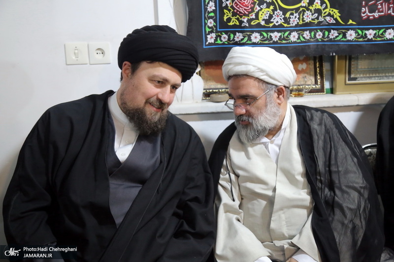 عزاداری شهادت حضرت فاطمه(س) در بیت آیت الله دوستی زنجانی با حضور سید حسن خمینی