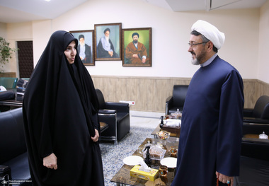 دیدار نرجس سلیمانی با رئیس موسسه تنظیم و نشرآثار امام خمینی (س) 