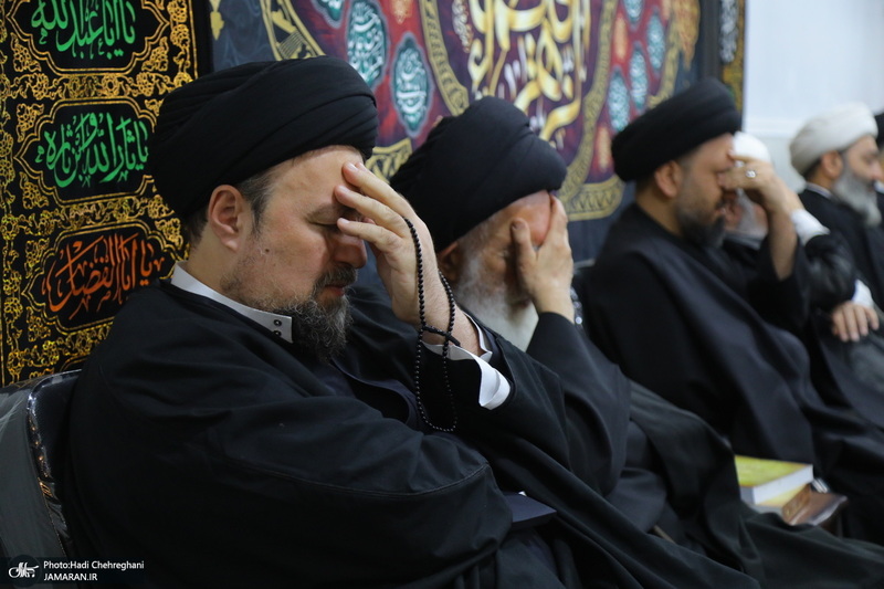 عزاداری شهادت حضرت فاطمه (س) در بیت آیت الله دوستی زنجانی‎