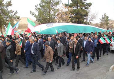 راهپیمایی مردم تفت در محکومیت حوادث اخیر