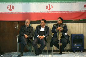 رونمایی از پرده نقالی خوانی (امام مردم) در حسینیه جماران