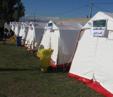 بیمارستان صحرایی 50 تختخوابی علوم پزشکی کردستان به کرمانشاه اعزام شد