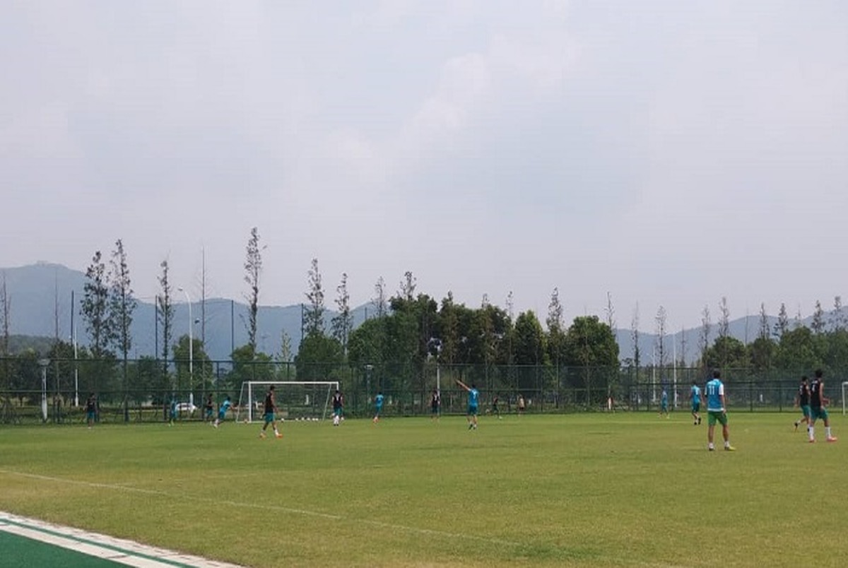 تمرین تیم ملی فوتبال امید در شهر سوژو چین + تصاویر