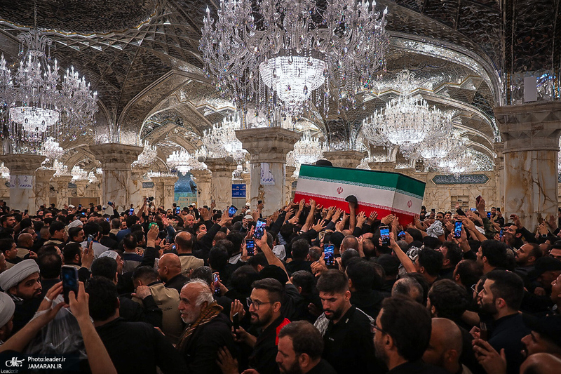تشییع پیکر مطهر رهبر شهید در نجف اشرف