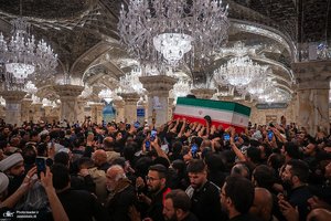 تشییع پیکر مطهر رهبر شهید در نجف اشرف
