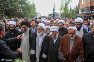 مراسم خاکسپاری حجت الاسلام والمسلمین علی اصغر رحمانی خلیلی در بهشهر