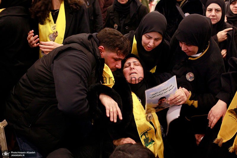 مراسم تشییع شهدای حزب الله در بیروت