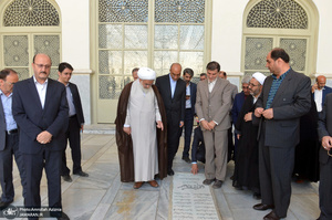 تجدید میثاق امام جمعه و استاندار قزوین با آرمان های حضرت امام(س)