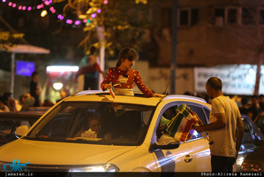 شادی مردم تهران پس از آخرین بازی ایران در جام جهانی