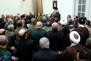 دیدار نوروزی فرماندهان ارشد نیروهای مسلح با فرمانده کل قوا