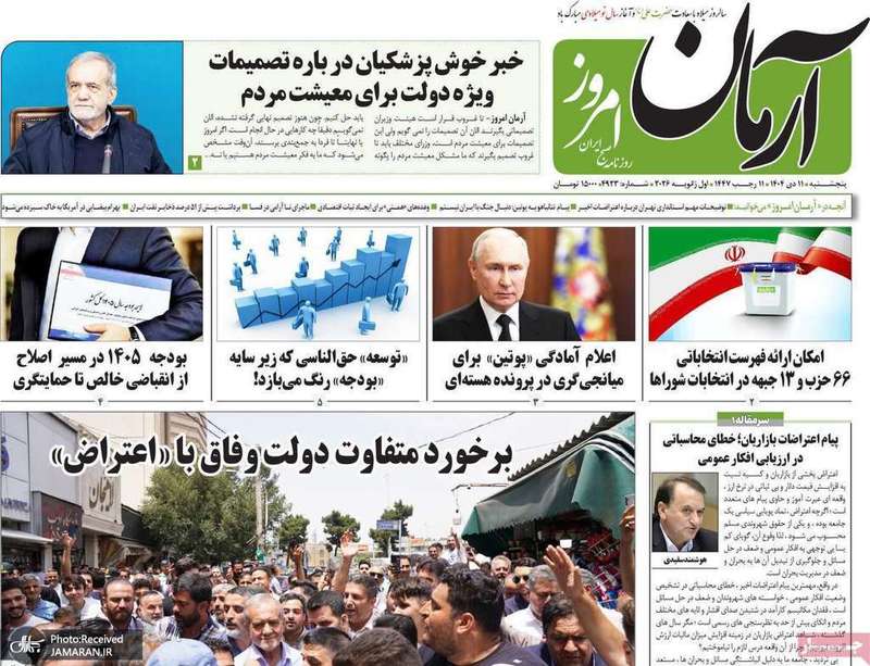 گزیده روزنامه های 11 دی 1404