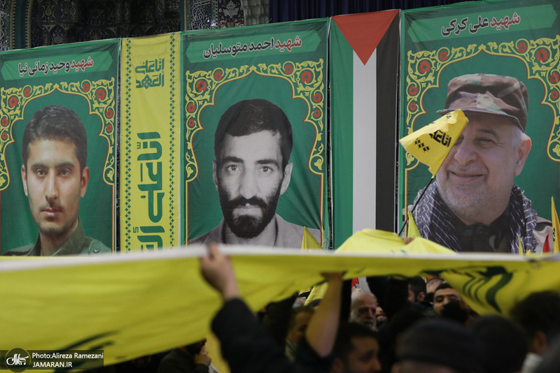 مراسم بزرگداشت شهیدان سید حسن نصرالله و سید هاشم صفی الدین در تهران