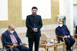 دیدار سرپرست موسسه تنظیم و نشر آثار امام خمینی(ره) با نماینده آیت الله العظمی سیستانی در قم / شهرستانی