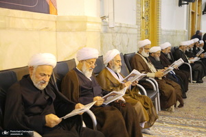 مراسم اولین سالگرد علامه حسن زاده آملی (ره) در حرم حضرت معصومه (س)‎‎