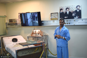 بازدید از اتاق بستری شدن امام خمینی (ره) در بیمارستان قلب جماران