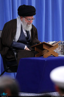 دیدار شرکت‌کنندگان درمسابقات بین‌المللی قرآن با رهبر معظم انقلاب