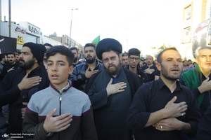 دسته عزاداری شهادت حضرت علی (ع) با حضور آیت‌الله العظمی وحید خراسانی