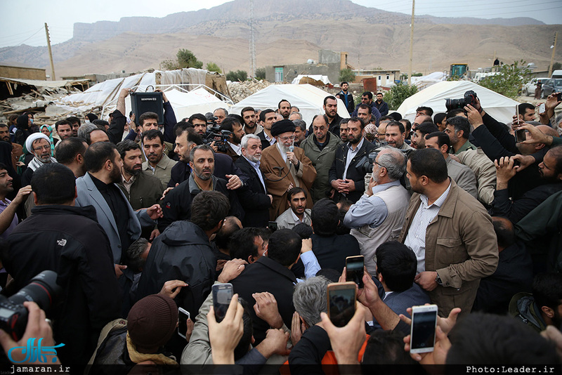 بازدید رهبر معظم انقلاب از روستاهای زلزله‌زده کرمانشاه