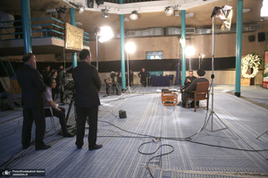 پشت صحنه برنامه تلویزیونی «صف اول» با حضور سید حسن خمینی