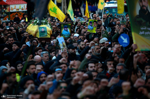 مراسم تشییع شهدای حزب الله در بیروت