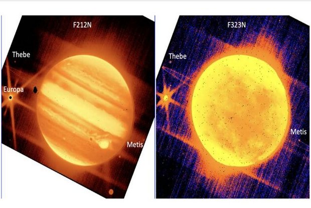 انتشار ۲ تصویر از "مشتری" توسط تیم تلسکوپ "جیمز وب"
