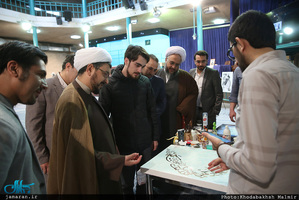 بازدید سید حسن خمینی از کارگاه هنری "یار و یادگار" در حسینیه جماران