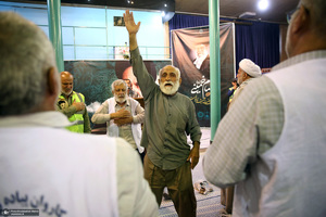 مراسم عزاداری کاروان پیاده زائران امام خمینی (س) استان گیلان در حسینیه جماران