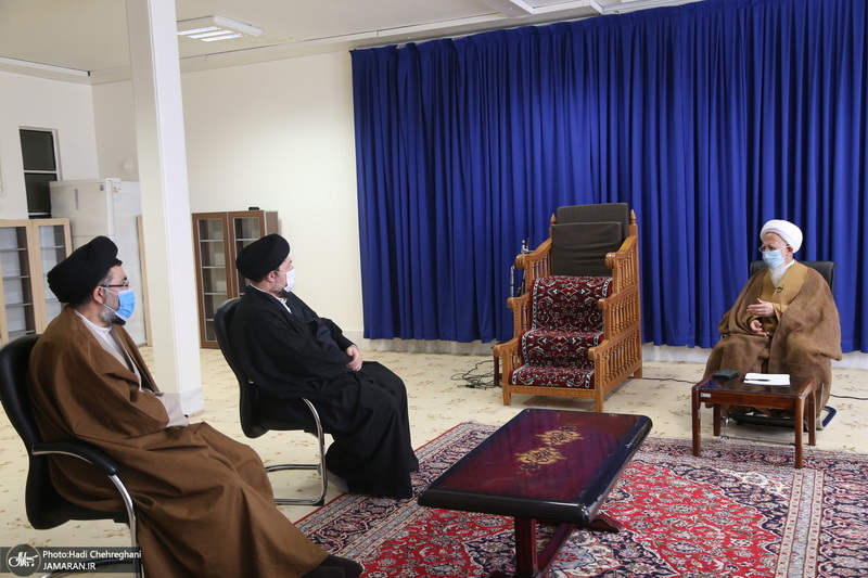 دیدار سید حسن خمینی با آیت الله العظمی جوادی آملی