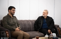 دیدار علی لاریجانی با خانواده‌ی شهیدان سرلشکر حاجی‌زاده و سرلشکر محمود باقری (4)