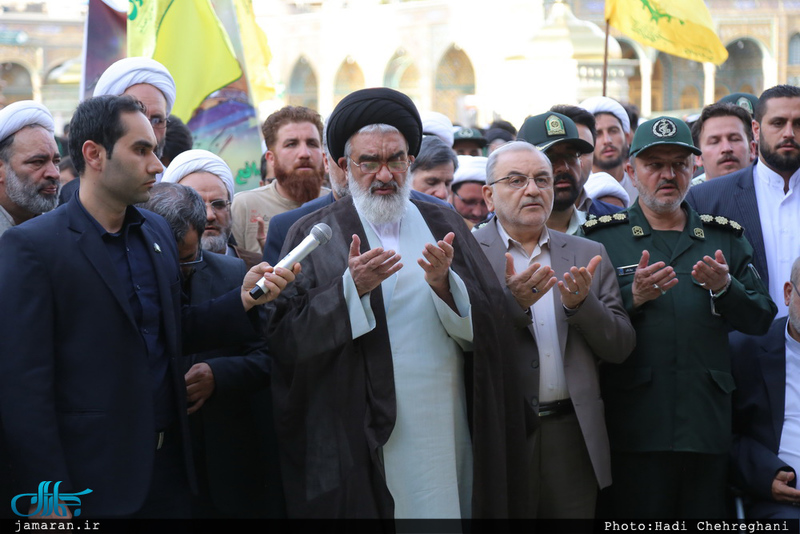 مراسم تشییع 5 شهید مدافع حرم حضرت زینب(س) در قم‎