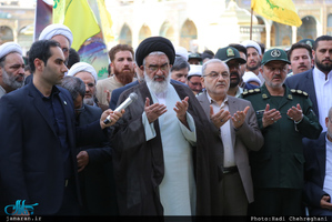 مراسم تشییع 5 شهید مدافع حرم حضرت زینب(س) در قم‎