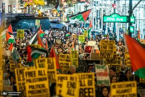 تظاهرات مردم نیویورک در دفاع از مردم فلسطین