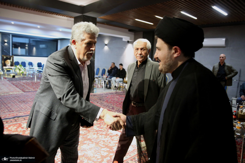 حضور سید حسن خمینی در منزل آیت الله امام جمارانی