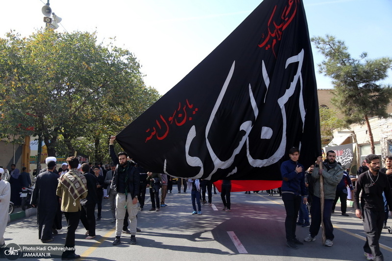 دسته عزاداری شهادت امام عسکری(ع) با حضور آیت العظمی وحید خراسانی