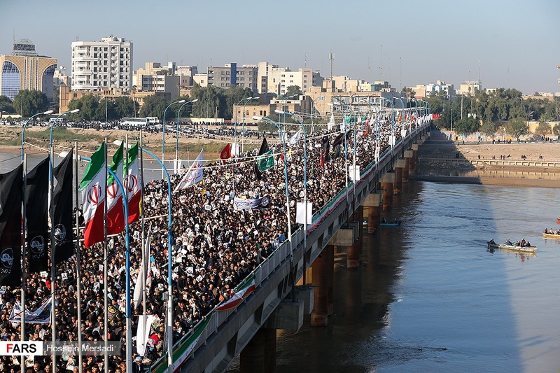 تشییع باشکوه پیکر مطهر شهید حاج قاسم سلیمانی در اهواز