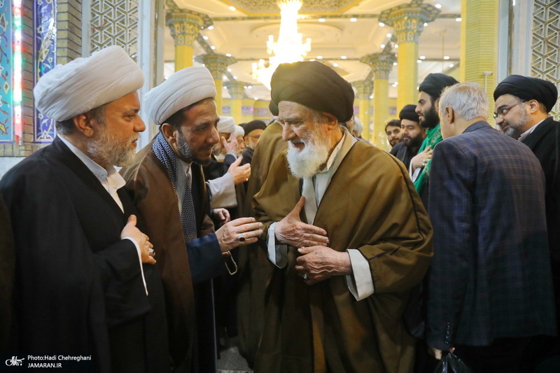 مراسم چهلمین روز درگذشت مرحوم آیت الله سید هادی سیستانی در قم‎