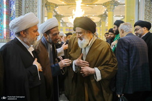 مراسم چهلمین روز درگذشت مرحوم آیت الله سید هادی سیستانی در قم‎