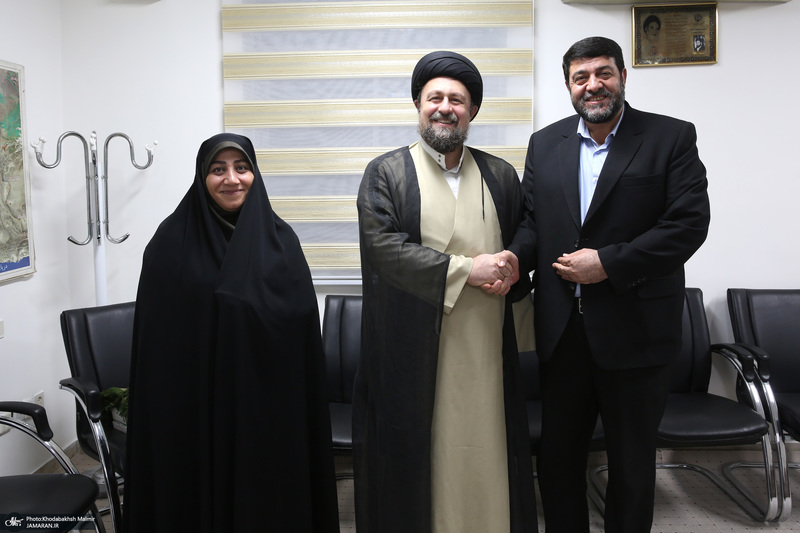 دیداری رئیس امداد و نجات حزب الله لبنان با سید حسن خمینی