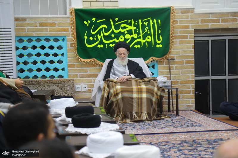 عمامه گذاری طلاب توسط مراجع عظام تقلید در روز میلاد امام علی (ع)‎