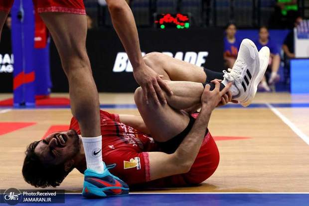 تصاویر| مصدومیت نگران کننده ستاره والیبال ایران مقابل آرژانتین 