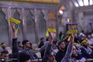 گردهمایی مسئولین بسیج دانشجویی و طلاب بسیجی در حرم امام با سخنرانی رئیس‌جمهور پزشکیان (27)