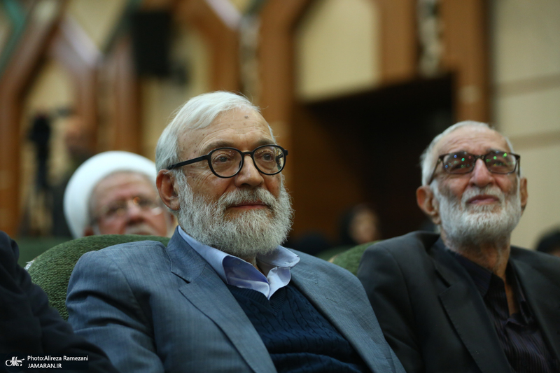 مراسم دهمین سالگرد مرحوم حبیب الله عسگراولادی جواد لاریجانی