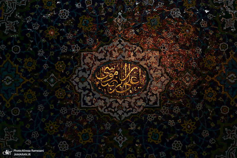 حال و‌هوای حرم مطهر رضوی در شب ولادت امام رضا (ع)