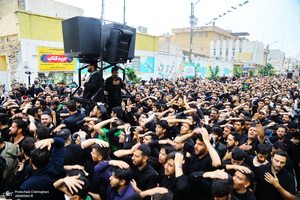 دسته عزاداری شهادت حضرت علی (ع) با حضور آیت‌الله العظمی وحید خراسانی