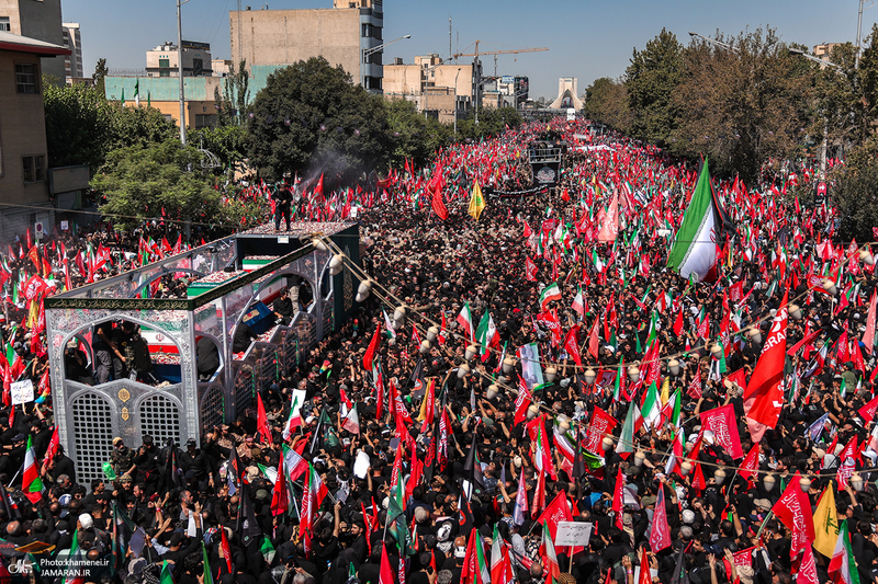 تصاویر هوایی از مراسم تشییع پیکر مطهر رهبر شهید انقلاب در تهران