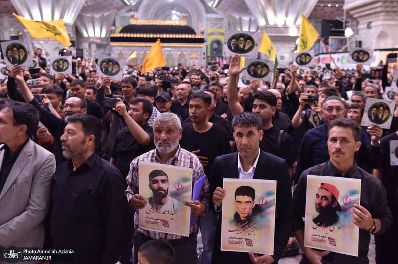 مراسم بیعت مهاجرین افغانستانی با مقام معظم رهبری و سوگواره قائد شهید و گرامیداشت علامه فیاض در حرم امام خمینی (س)