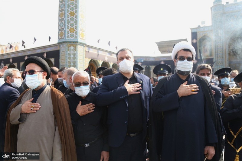 عزاداری خادمین حرم کریمه اهل بیت در روز شهادت امام رضا(ع)